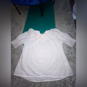 Tish Cox Pink and White Stripe Blouse Womens Size M